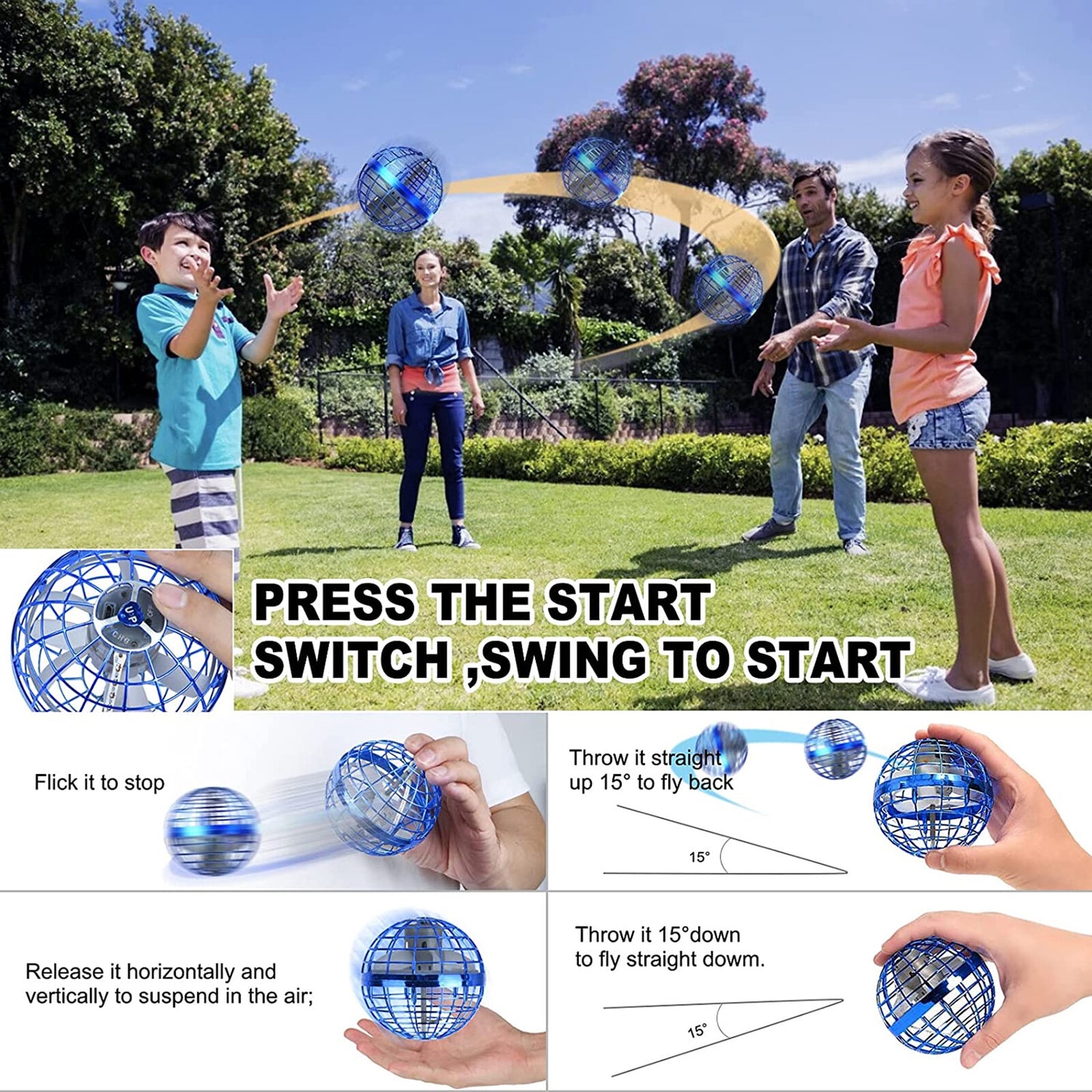 Spinner Pelota Voladora Boomerang